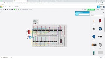 Circuit design Parallel Adder Subtractor with BCD 7 Segment Display   Tinkercad   Google Chrome 2021