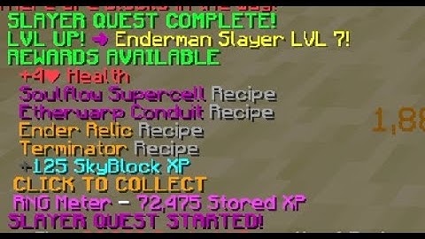 Hitting Enderman Slayer Level 7 - Hypixel Skyblock