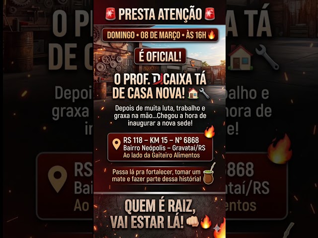 Dia 8/3/26 inauguração e você é nosso convidado #automobile #focus #humor #deustemumapalavrapravoce