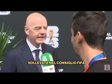 Video La battuta di Infantino sull'Italia al Mondiale scatena le proteste. Abodi: Voglio sentirlo