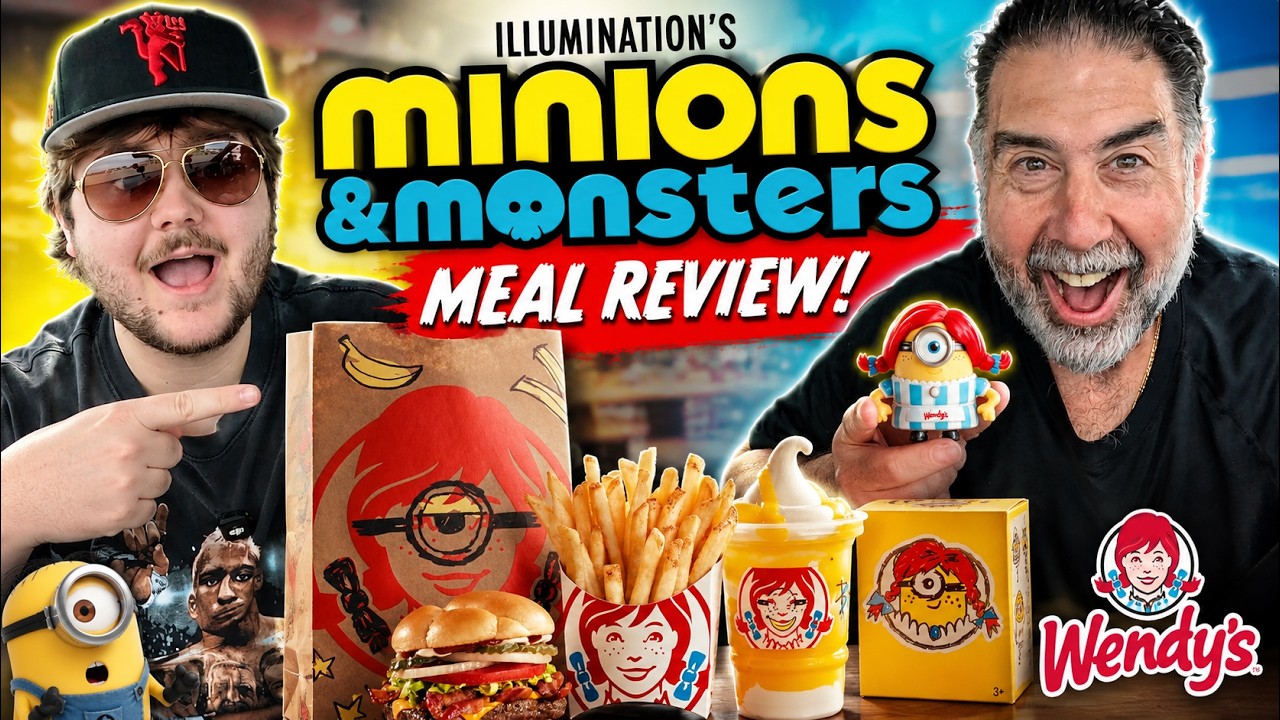 Wendy's NEW Minions & Monsters Meal Review | Banana Frosty ...