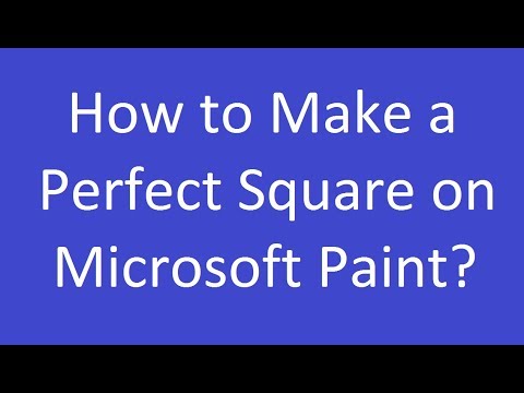 How to Make a Perfect Square Microsoft Paint?