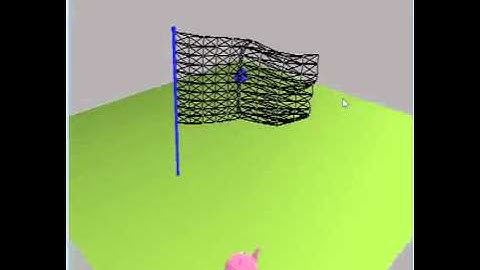 Spring-mass-damper mesh flag