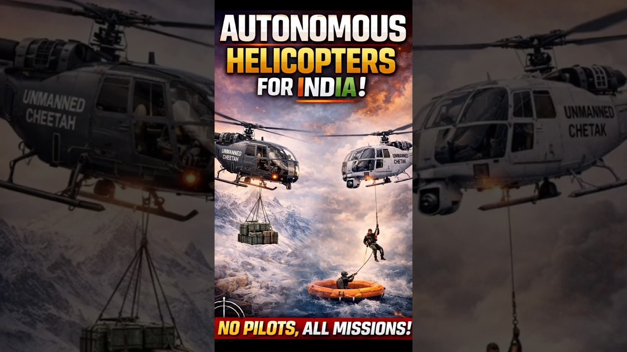 India’s AUTONOMOUS Helicopters | Bina pilot ke udne wala Chetak & Cheetah helicopter 