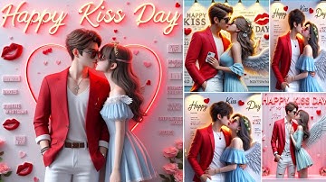 How To Create Instagram Viral 3D Ai Kiss Day Image | KissDay Couple Name Bing image creator Tutorial