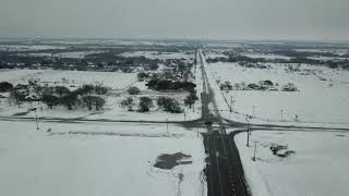 Winter Storm Uri: Spring Valley Road In Lorena, Texas (February 17, 2021)