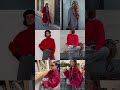 تنسيقات ملابس مع اللون الاحمر