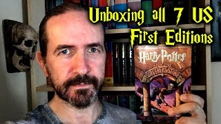 Unboxing all 7 US first edition Harry Potter books
