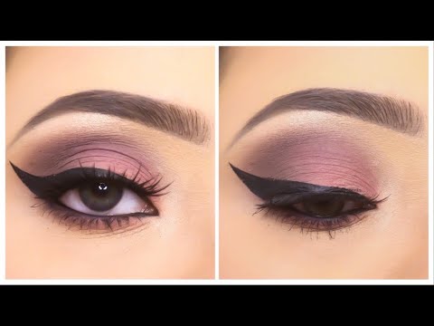 Pacific fornærme Ikke kompliceret Quick Simple eye makeup Tutorial || Easy eyeshadow tutorial with winged  eyeliner || Shilpa - YouTube