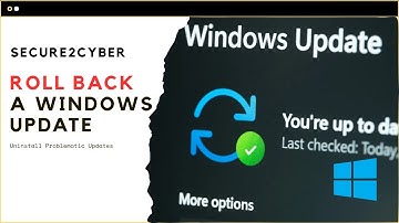 How To Roll Back a Windows Update in Windows 10/11 | Uninstall Problematic Updates