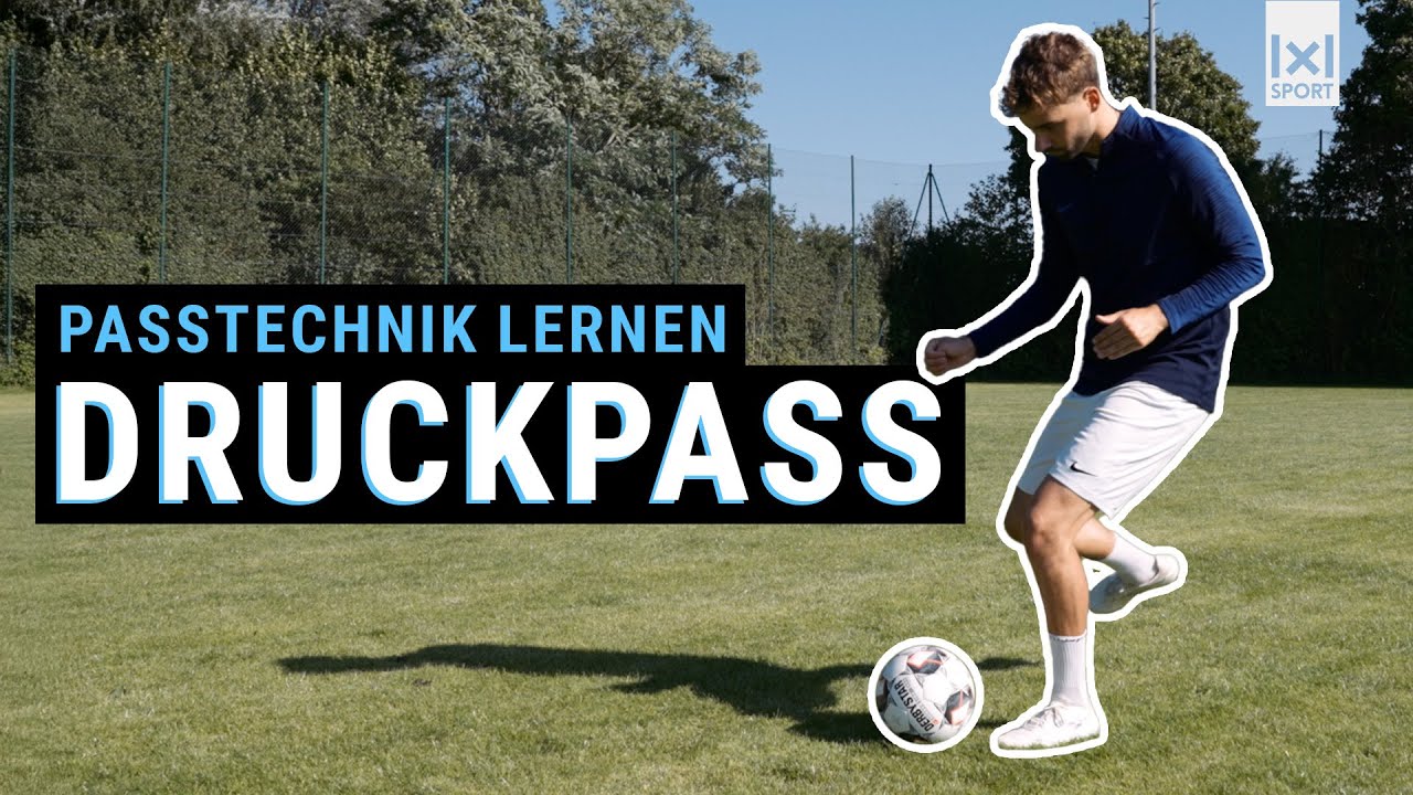 Druckpass im Fussball: Die wichtigste Technik für sauberes Passspiel ⚽️ Passtechniken lernen 1/4