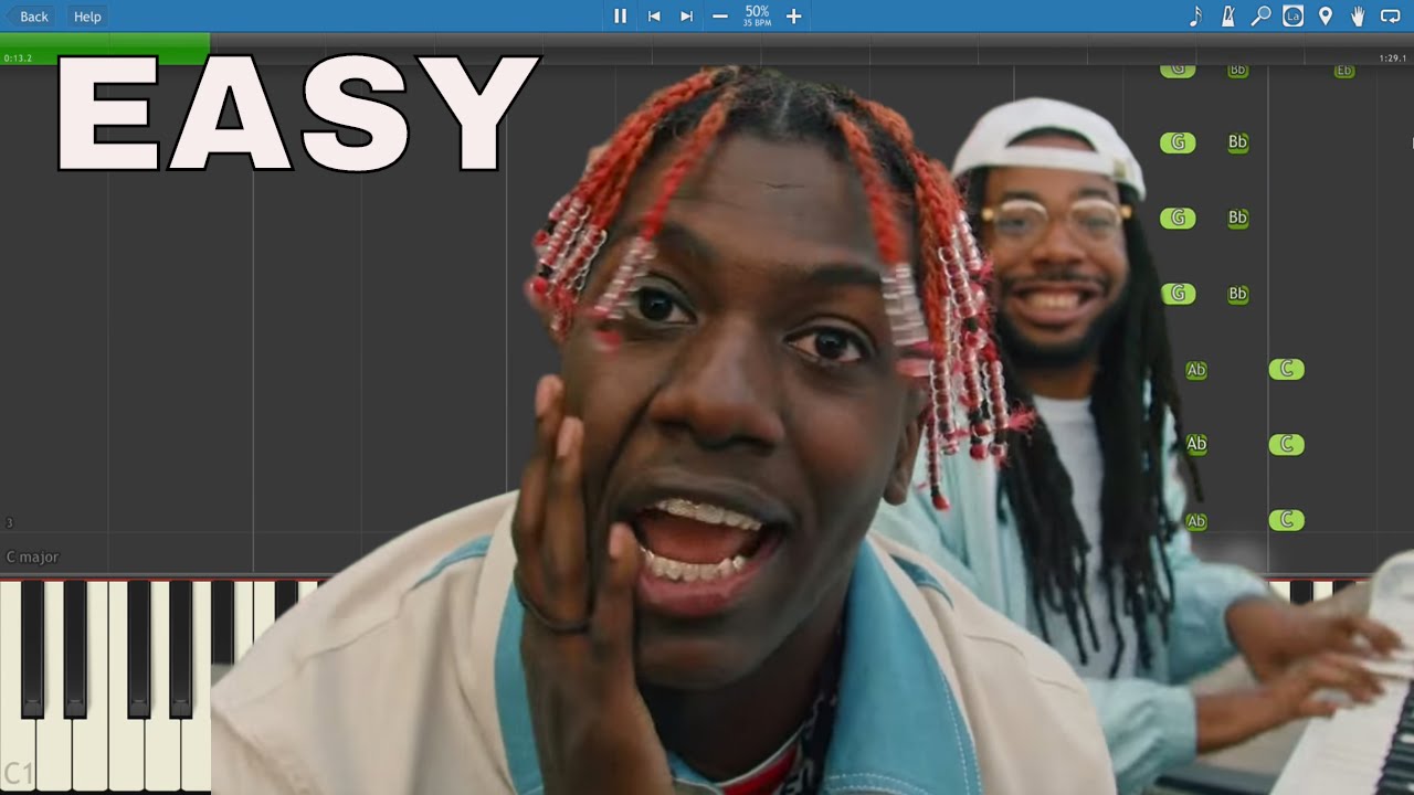How to play Broccoli EASY Piano Tutorial D.R.A.M. ft. Lil Yachty