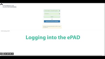 Logging into the ePAD