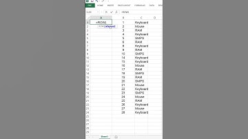 #shorts | Dynamic Serial Number in Excel | #shortsfeed #excelshorts #viralvideo