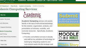 Moodle in a Minute - Linking to a Website