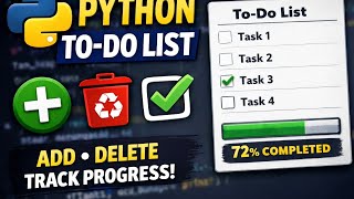 Python Project for Beginners | To-Do List with Completion Percentage