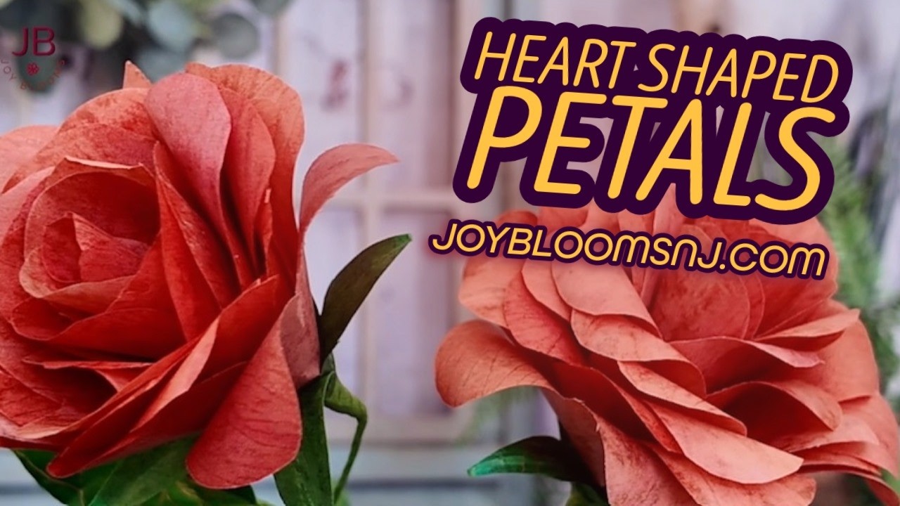 How to Make a Paper Rose with Heart Petals! Quick & Easy Tutorial
