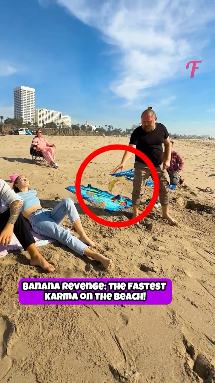 Karma Hits Back Fast on the Beach! #shorts