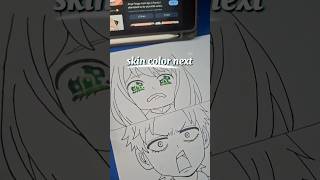Coloring Anya’s Adorable Eyes ✨ #SpyFamily From Sketch to Sparkle – Anya’s EyesSo Cute! 🩷 #anya