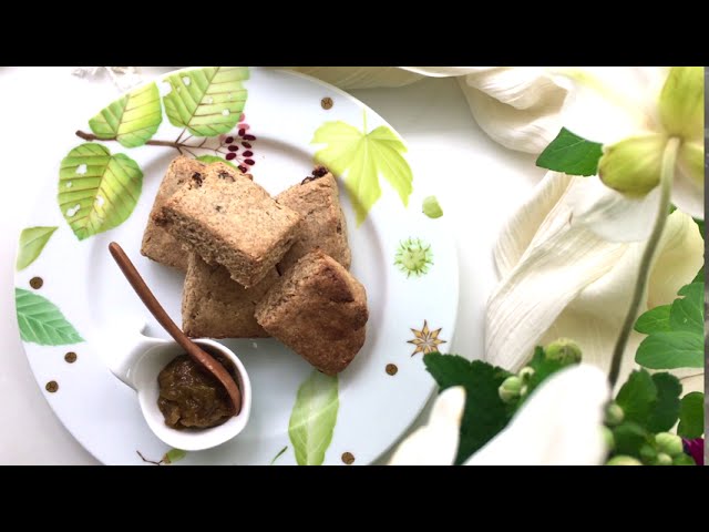 YouTube Recipe “Vegan oatmeal scone”(gluten-free is possible) / “ヴィーガン オートミールスコーン”(グルテンフリーも可)