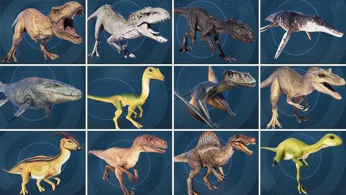 ALL 68 DINOSAURS - Jurassic World Evolution 