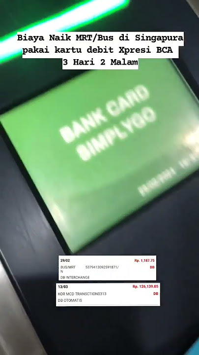Bayar MRT/Bus Singapura pakai Debit Contactless BCA Xpresi. #contactlessbca #BCAXpresi