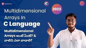 Multidimensional Arrays in C Programming Language | 2D Arrays in C Language | #clanguage #arraysinc