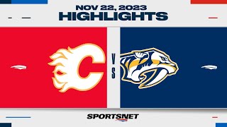 NHL Highlights | Flames vs. Predators - November 22, 2023