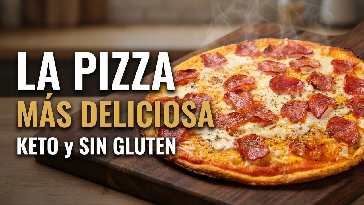PIZZA KETO en 10 Minutos ¡Sin Gluten y Deliciosa!