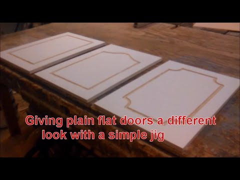 Giving plain flat doors a different look with a simple jig 