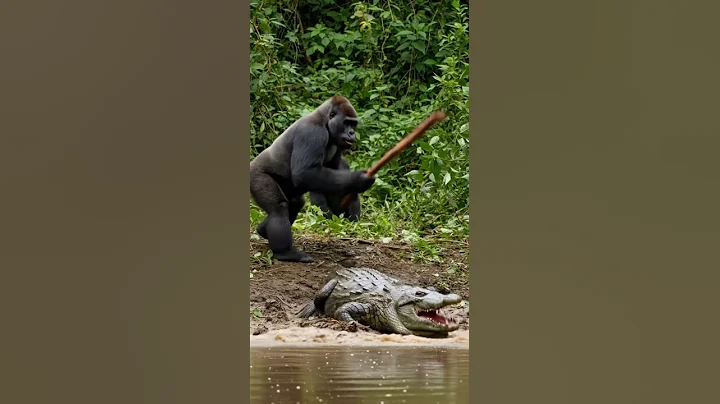 Gorilla SMASHES Crocodile