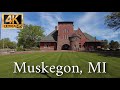 4k walk tour of downtown muskegon michigan