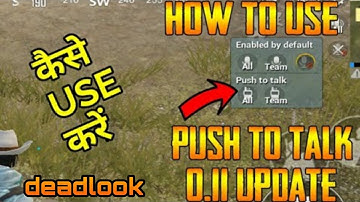 How to use PUSH TO TALK??? // PUBG mobile new microphone option