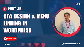 WordPress Bangla Tutorial for Beginners | 35. CTA Design and Menu Linking with Section