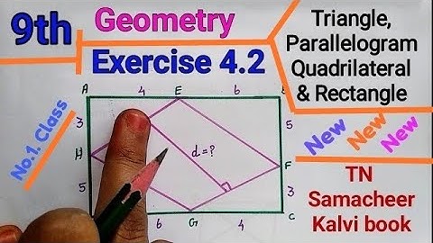 TN Samacheer 9th Geometry | Exercise 4.2 (9,10,11) | Quadrilaterals | Maths class in Tamil