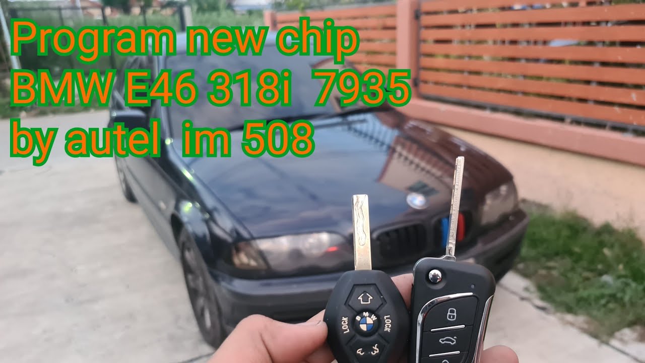 Program new chip BMW E46 318i 7935by autel im 508+xp400pro+ap114 - YouTube