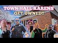 TOWN HALL KARENS *GET OWNED* COPS GET DISMISSED/ID REFUSED *DRIVE OF SHAME* PRESS NH NOW RAYMOND, NH