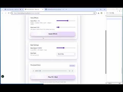 HTML CSS Part 59 JavaScript 24 Built A Voice Recorder Beat Lab Using ChatGPT