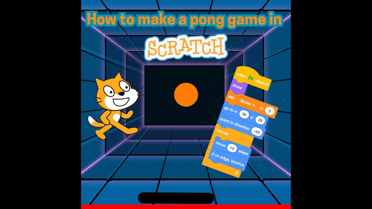 How to make a pong game in scratch - YouTube