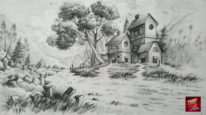 Step by Step Charcoal Drawing Demonstration of A Winter Morning -  DanSchultzFineArt