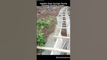 Irrigation Canal Formwork Failure — Concrete Pouring Burst! #Shorts #Viral