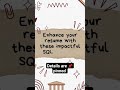 SQL Project Ideas #shorts #sql