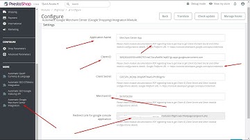PrestaShop Automatic Google Merchant Center (Google Shopping) Screenshots