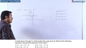Circle Diameter Equation Identification JEE 11th Maths 2D GeometryConics
