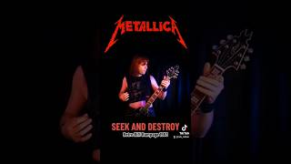 SEEK AND DESTROY by Metallica 🎸 Guitar Cover #shorts #metallica #guitarcover #80s #heavymetal