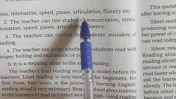 Features & Types of reading: Loud Reading | 2nd year