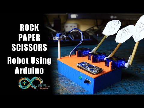 I made a Robot to Play ROCK PAPER SCISSOR using Arduino | Machine