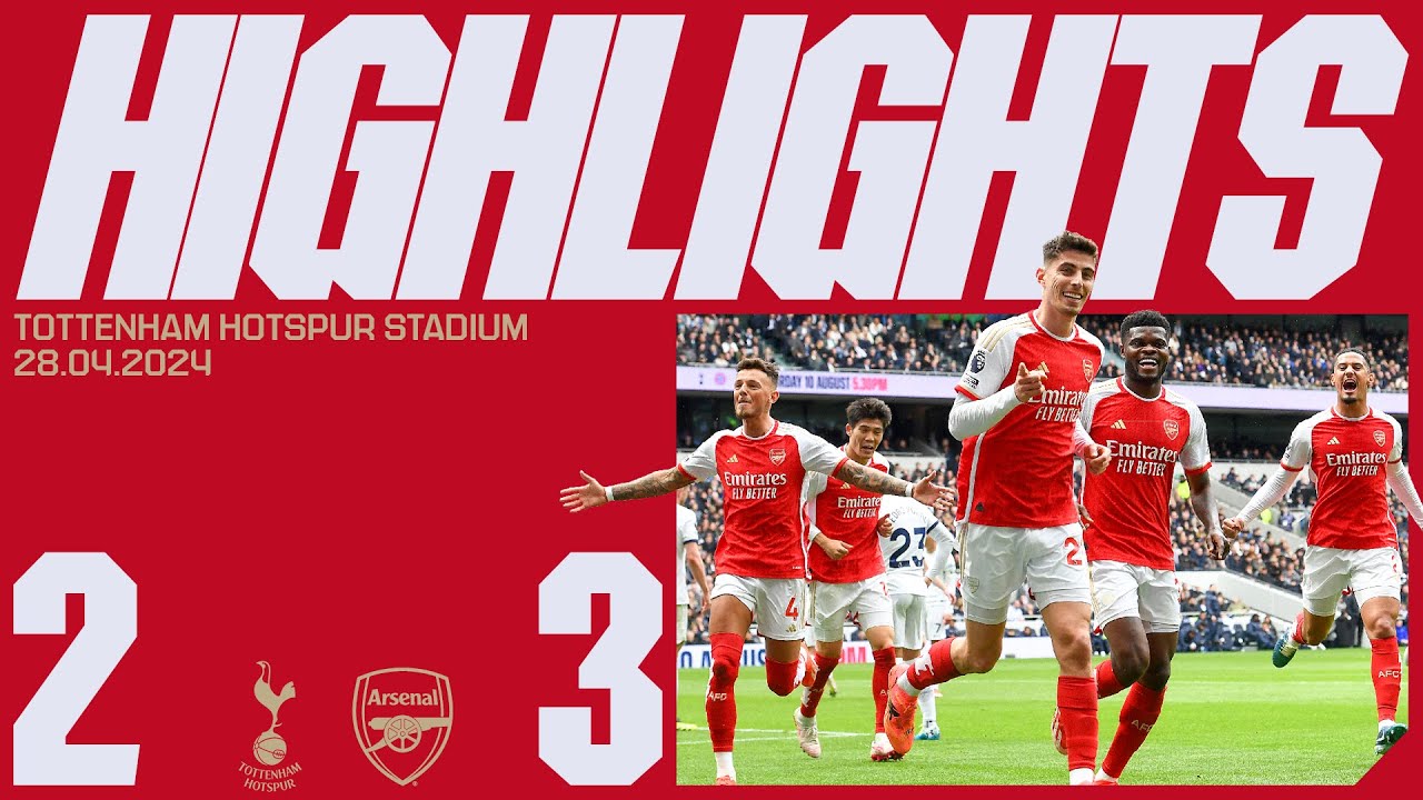 Video highlights for Tottenham Hotspur 2-3 Arsenal