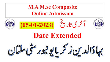 M.A M.Sc Private Part 1 Part 2 & Composite Apply Date Extended (2022)