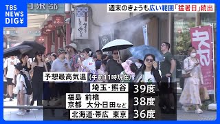 今日も各地で「猛暑日」続出　隅田川花火大会開催の浅草でも「めちゃめちゃ暑い」｜TBS NEWS DIG